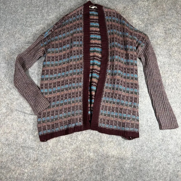 Soft Surroundings Eirene Sweater Large/XL Multicolor Striped Open Front Cardigan - Picture 1 of 7